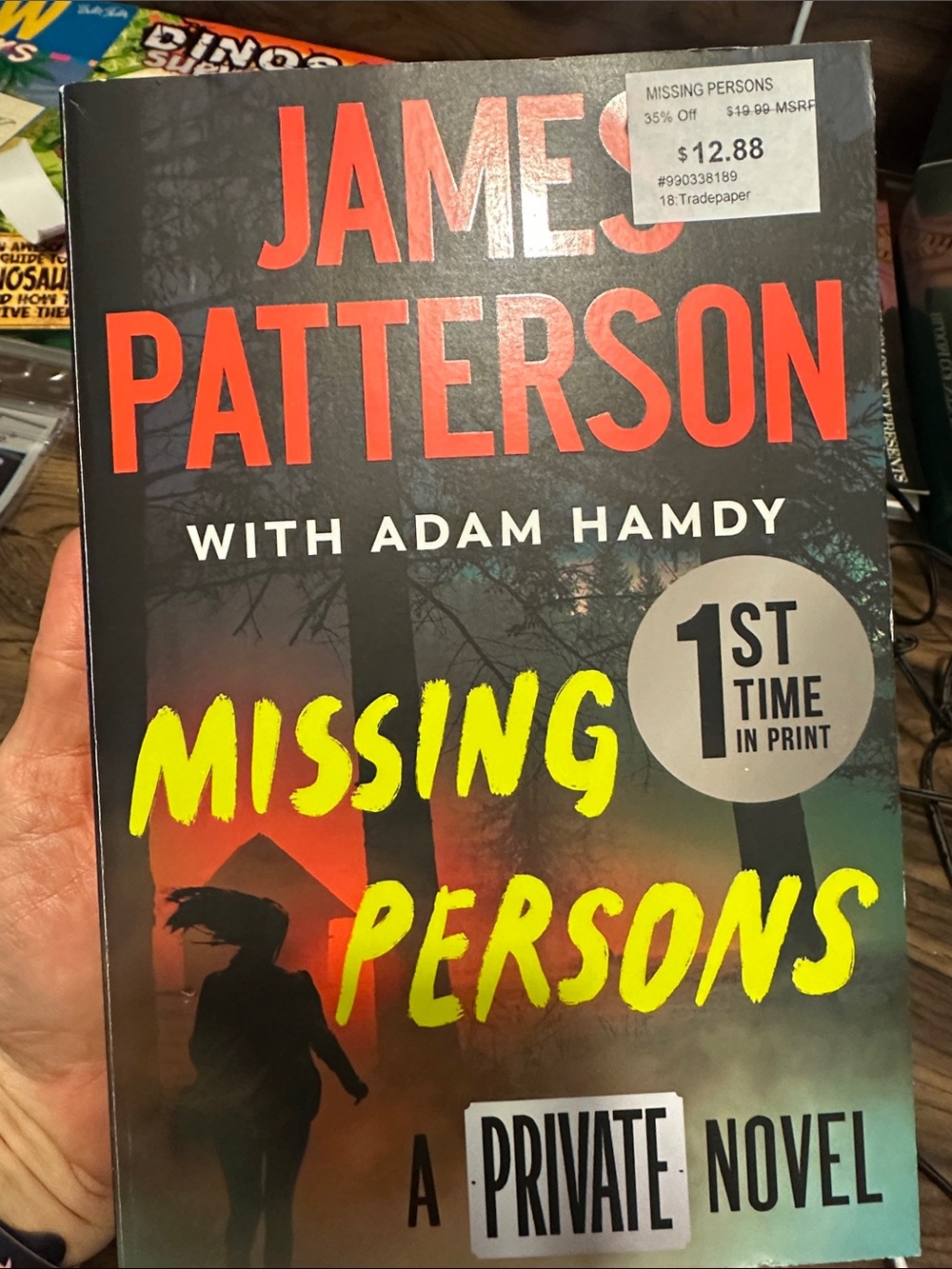 James Patterson "Missing Persons" Paperback - Yellow & Red Cover